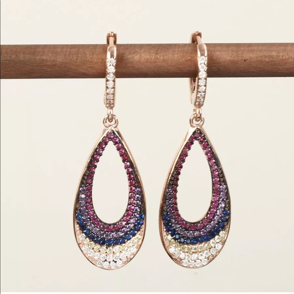 Jewelry - Mix gemstone rose gold earrings - just arrived!